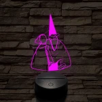 Tiny Green mall Wizard meme 7 színű 3D led lámpa
