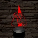 Tiny Green mall Wizard meme 7 színű 3D led lámpa
