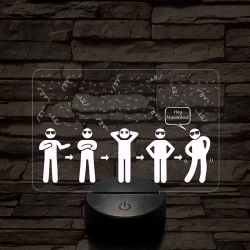 Hey Macarena meme 7 színű 3D led lámpa