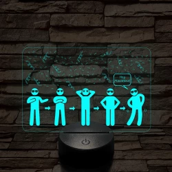 Hey Macarena meme 7 színű 3D led lámpa