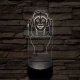 Skibidi Toilet meme 7 színű 3D led lámpa