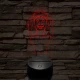 Skibidi Toilet meme 7 színű 3D led lámpa