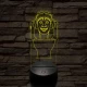 Skibidi Toilet meme 7 színű 3D led lámpa