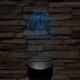 Skibidi Toilet meme 7 színű 3D led lámpa