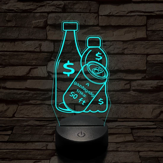 A gazdagság titka: 50 ft 7 színű 3D led lámpa