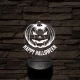 Halloween tökfej 7 színű  3D led lámpa