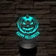 Halloween tökfej 7 színű  3D led lámpa
