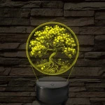 Díszes fa 7 színű valósághű 3D led lámpa
