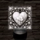 Virágzó szív 7 színű valósághű 3D led lámpa