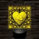 Virágzó szív 7 színű valósághű 3D led lámpa