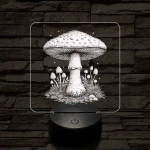 Gombatelep 7 színű valósághű 3D led lámpa