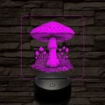 Gombatelep 7 színű valósághű 3D led lámpa