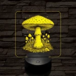 Gombatelep 7 színű valósághű 3D led lámpa
