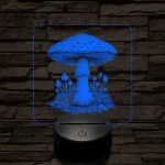 Gombatelep 7 színű valósághű 3D led lámpa