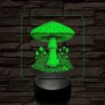 Gombatelep 7 színű valósághű 3D led lámpa