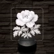 Szellőrózsa 7 színű valósághű 3D led lámpa