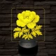 Szellőrózsa 7 színű valósághű 3D led lámpa