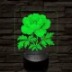 Szellőrózsa 7 színű valósághű 3D led lámpa