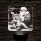 Télapó felkészül 7 színű valósághű 3D led lámpa