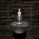 Gyertyaláng 7 színű valósághű 3D led lámpa