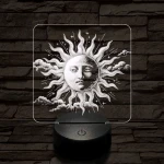 Napkorong tarot 7 színű valósághű 3D led lámpa