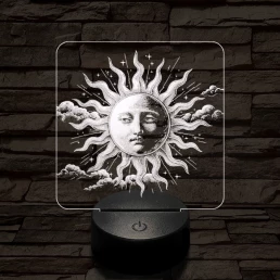 Napkorong tarot 7 színű valósághű 3D led lámpa