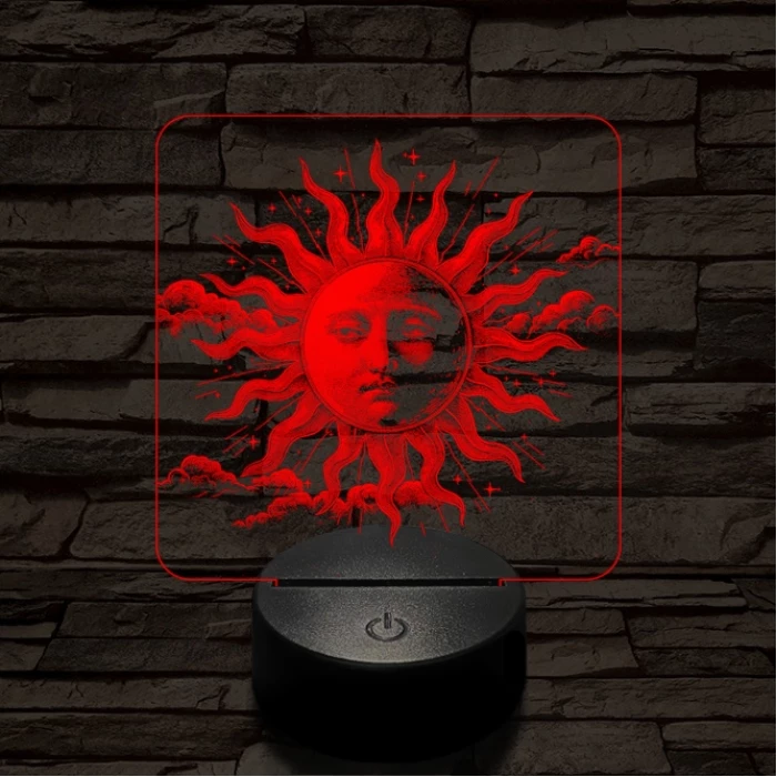 Napkorong tarot 7 színű valósághű 3D led lámpa