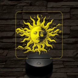 Napkorong tarot 7 színű valósághű 3D led lámpa