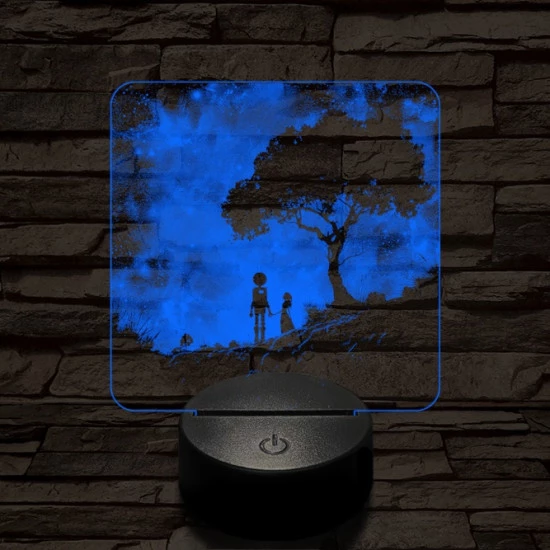 Közös remény 7 színű valósághű 3D led lámpa