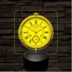 Zsebóra 7 színű valósághű 3D led lámpa