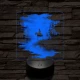 Völgylovaglás 7 színű valósághű 3D led lámpa