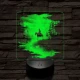 Völgylovaglás 7 színű valósághű 3D led lámpa