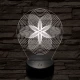 Gráf virág 7 színű  3D led lámpa