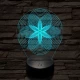 Gráf virág 7 színű  3D led lámpa