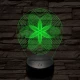 Gráf virág 7 színű  3D led lámpa
