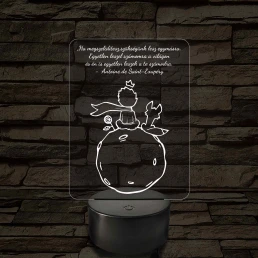 A Kis Herceg 7 színű 3D led lámpa