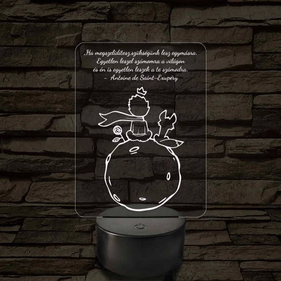 A Kis Herceg 7 színű 3D led lámpa