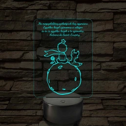 A Kis Herceg 7 színű 3D led lámpa