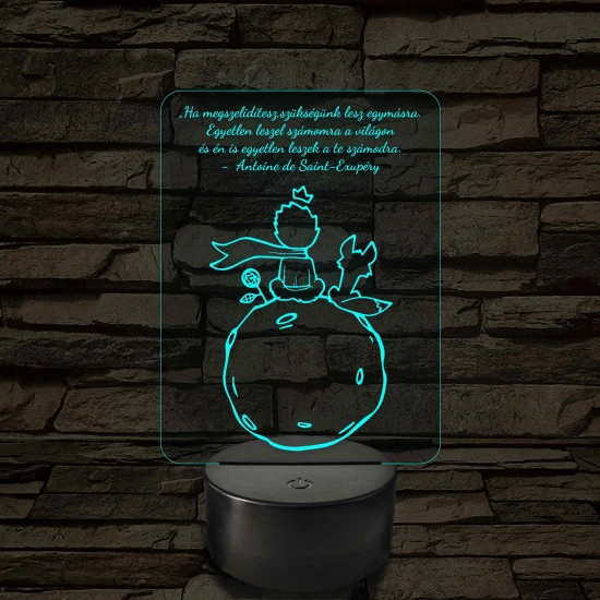 A Kis Herceg 7 színű 3D led lámpa