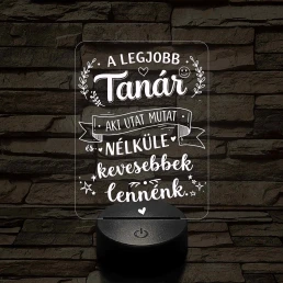 A legjobb tanár – 7 színű 3D LED lámpa