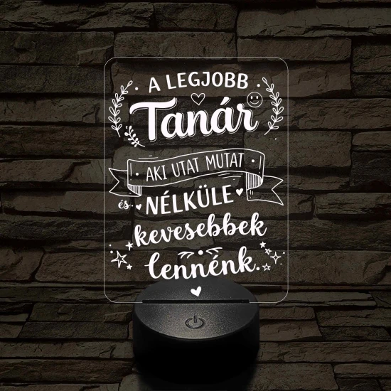 A legjobb tanár – 7 színű 3D LED lámpa