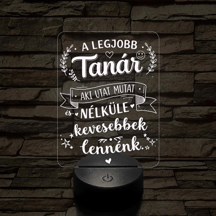 A legjobb tanár – 7 színű 3D LED lámpa
