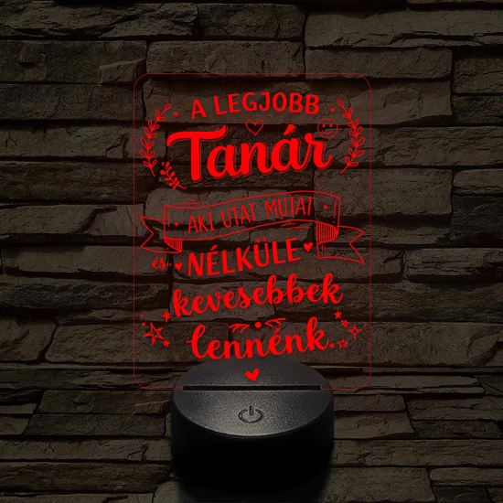 A legjobb tanár – 7 színű 3D LED lámpa