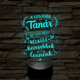 A legjobb tanár – 7 színű 3D LED lámpa