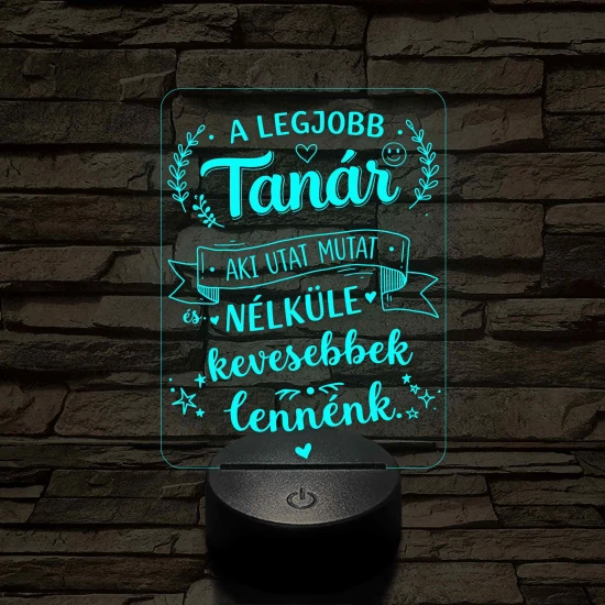 A legjobb tanár – 7 színű 3D LED lámpa