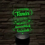 A legjobb tanár – 7 színű 3D LED lámpa
