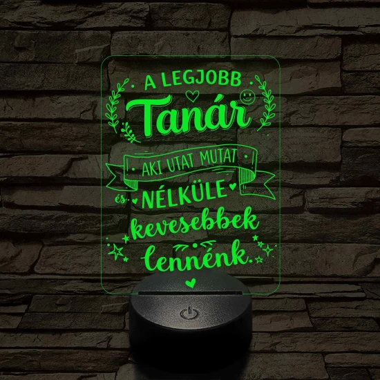 A legjobb tanár – 7 színű 3D LED lámpa