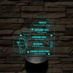 Micimackó és Malacka - 7 színű, színváltós 3D LED lámpa