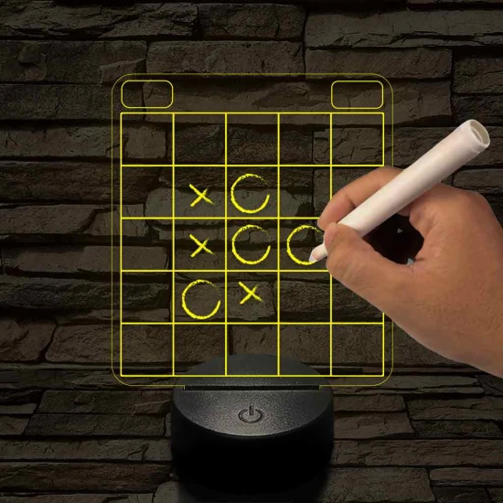 Amőba játék ajándék tollal 7 színű 3D led lámpa