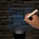 Amőba játék ajándék tollal 7 színű 3D led lámpa